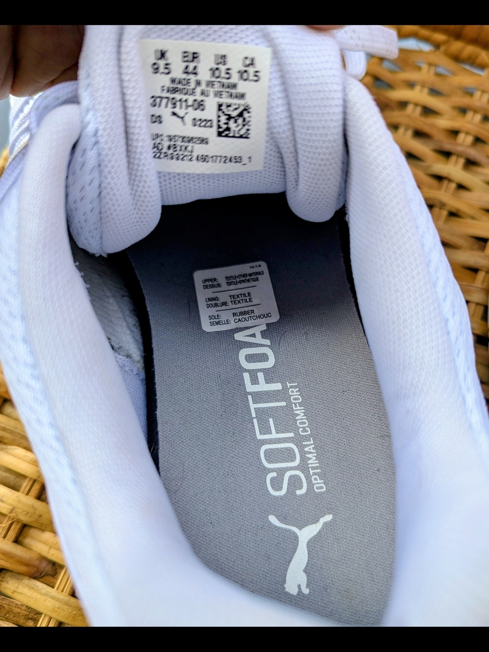PUMA Axelion Refresh sneakers 10.5 White/Silver Blanc/Argent – Homme Espadrille - Picture 6 of 8